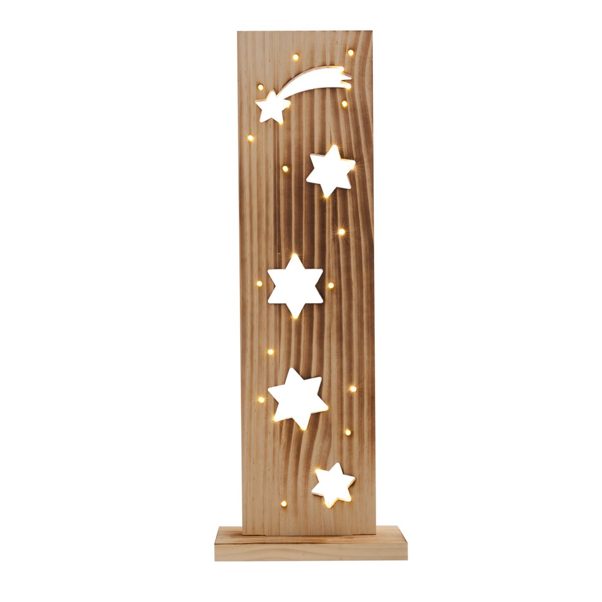 Houten Bord "Stars" Hoogte 60cm met LED