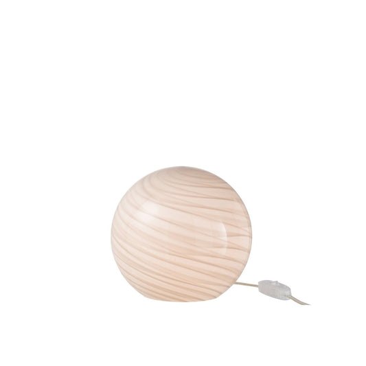 J-Line lamp Dany Strepen Rond - glas - grijs - small