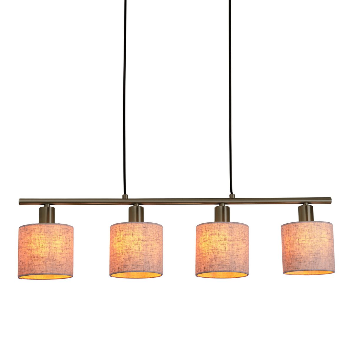 Hanglamp "Maron" 4 spots lengte 71,5 cm Grijs