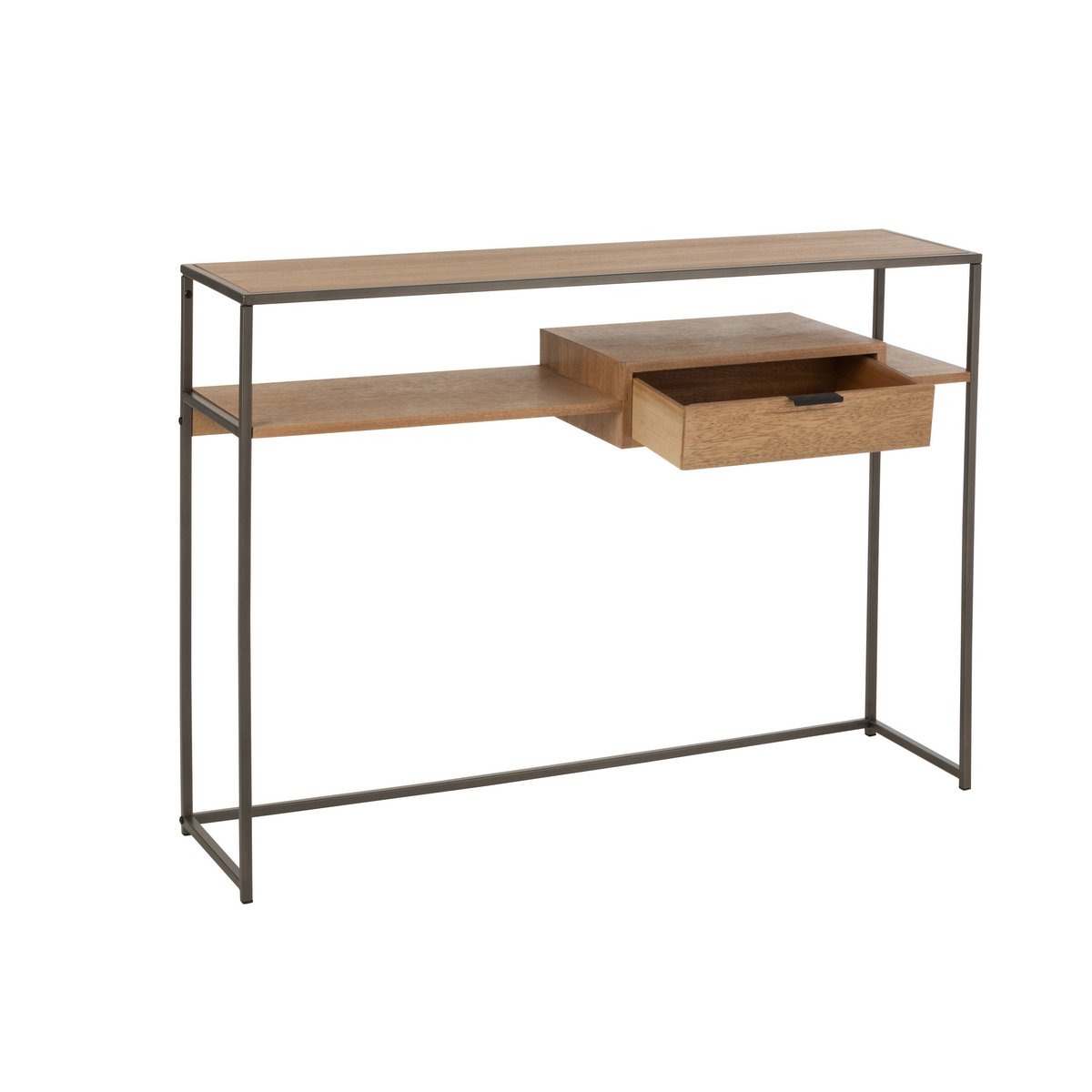 J-Line Console 1 Lade Hout/Metaal Naturel