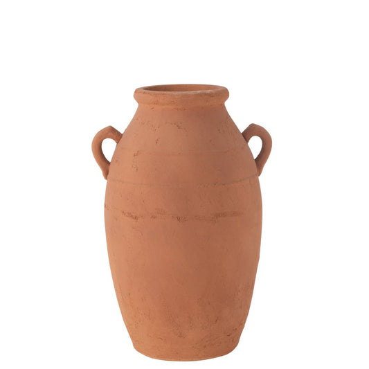 J-Line vaas Moke Amfoor Kruik - keramiek - koper - large - 58 cm hoog