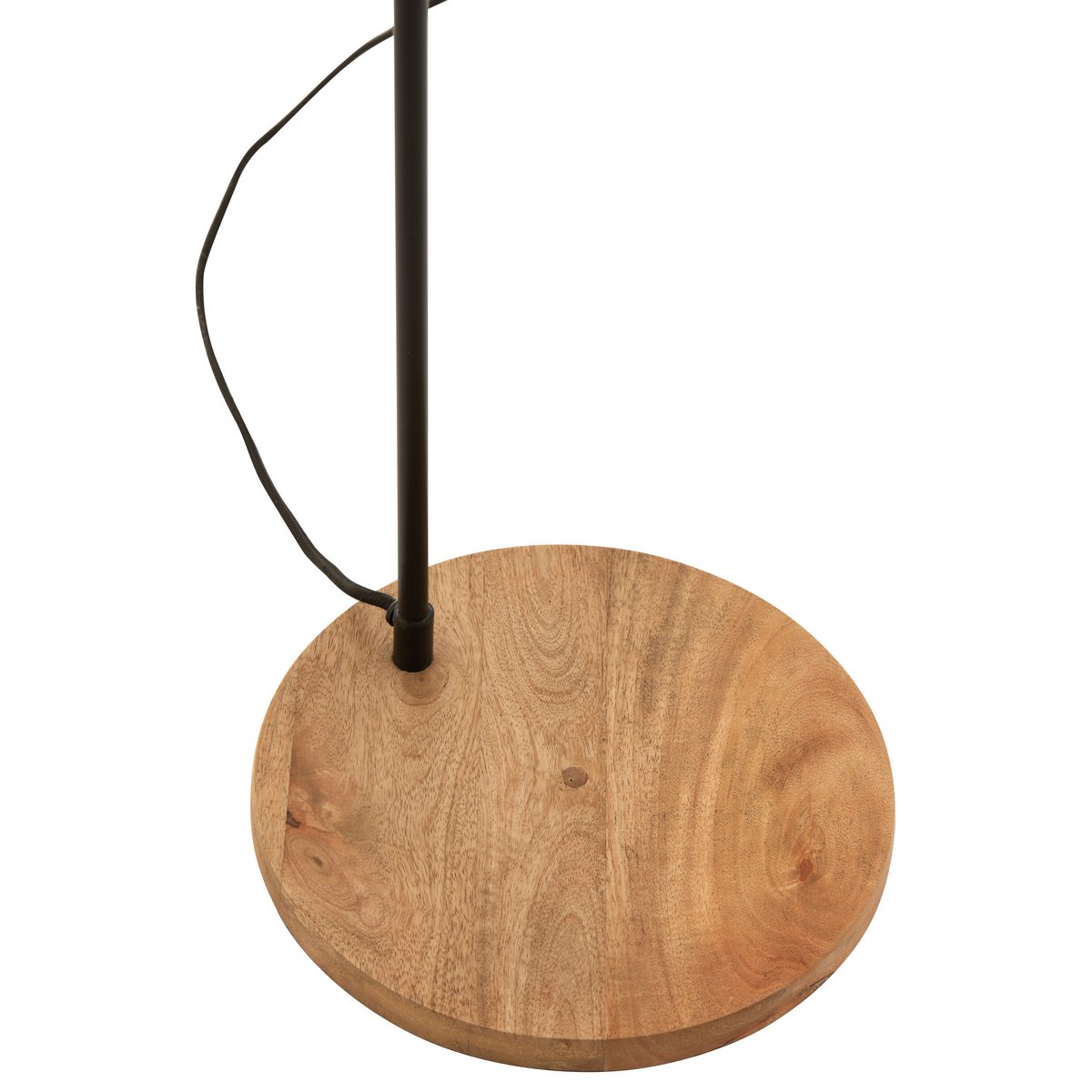 J-Line vloerlamp Evy - ijzer/hout - zwart/naturel