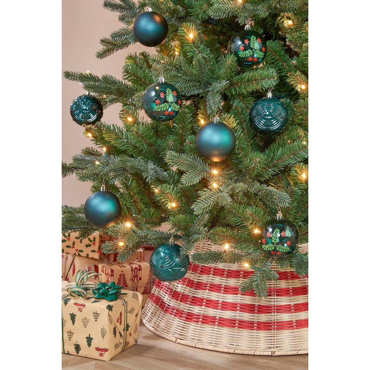 Kerstbal set 9 Groen