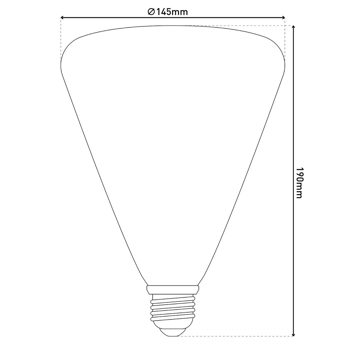 LED-lamp "Dilly" E27 4 Watt Grijs Dimbaar