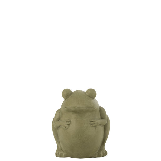 J-Line bloempot Frog - keramiek - groen - small - Ø 21 cm