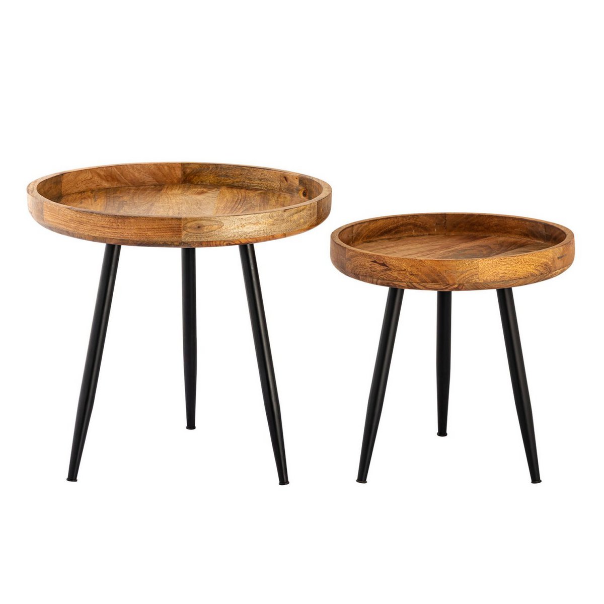 Bijzettafel rond Vancouver mangohout Ø40 of 50 cm