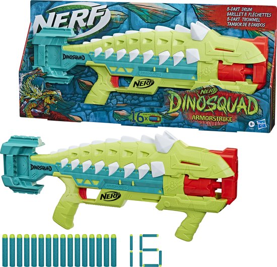 Nerf Dinosquad Armorstrike Blaster + 16 Darts