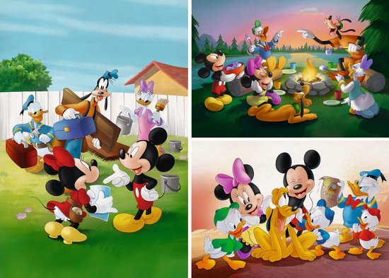 Clementoni Puzzel Disney Mickey Mouse 3x48 Stukjes