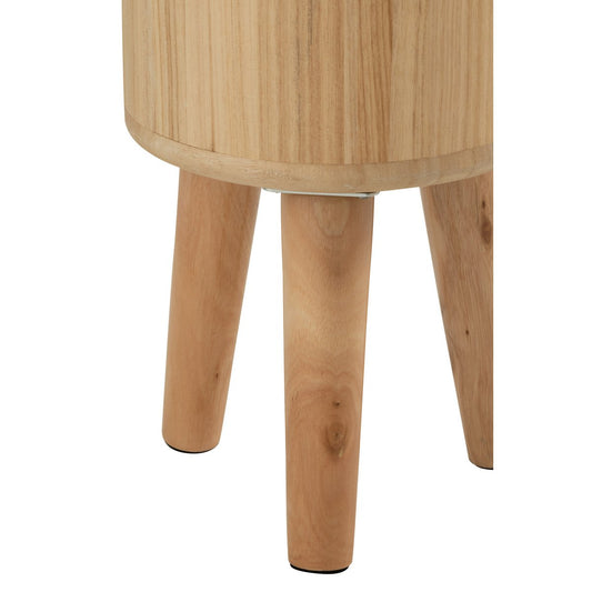 J-Line bloempotten Klassiek - hout - naturel - 3 stuks -  Ø 27 cm