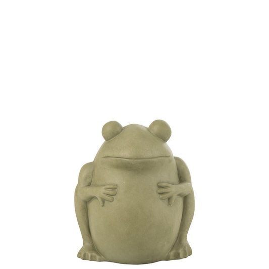 J-Line bloempot Frog - keramiek - groen - large - Ø 27 cm