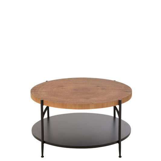 J-Line Salontafel Voni Mdf/Ijzer Zwart/Naturel