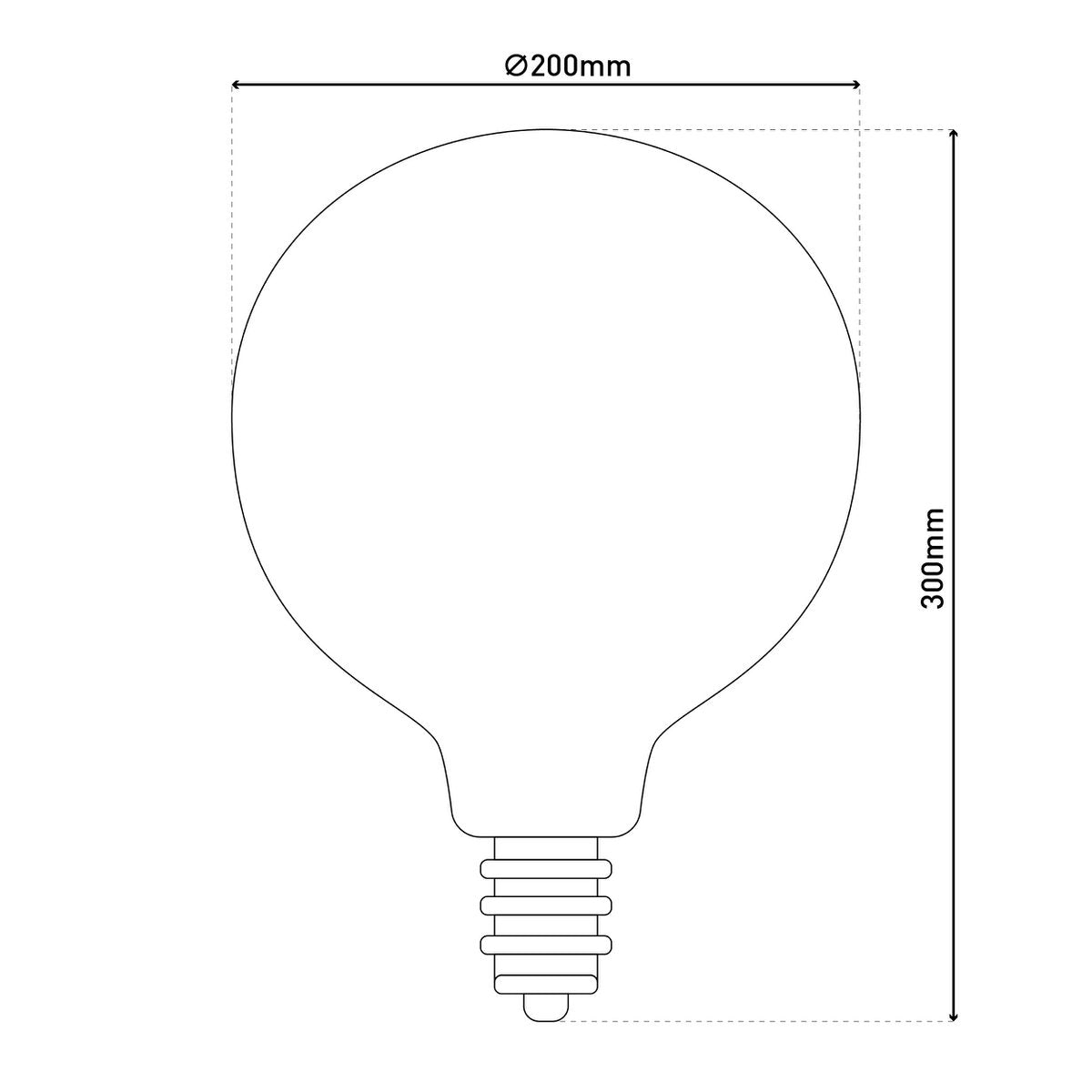 LED -lamp "Dilly Max" E27 Warm Wit 5 Watt Dimbaar