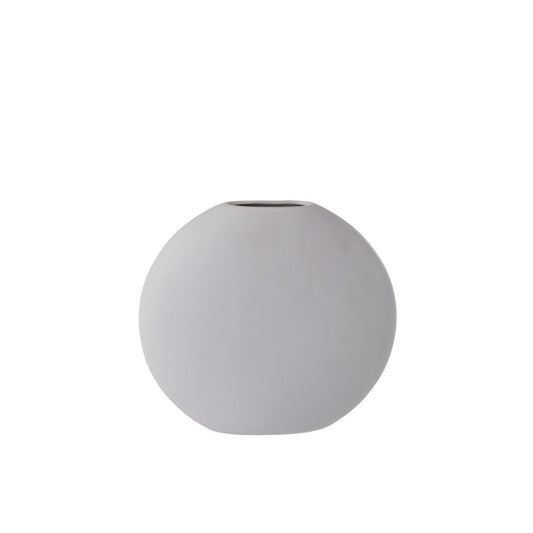J-Line vaas Rond Plat - keramiek - lichtpaars - 24.50 cm hoog