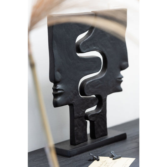 J-Line Figuur Gezichten Op Voet Aluminium