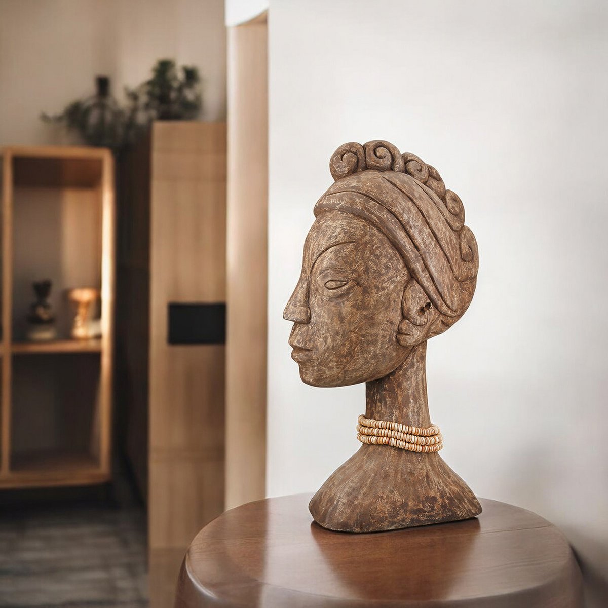 Sculptuur Afrikaanse dame, H.49 cm