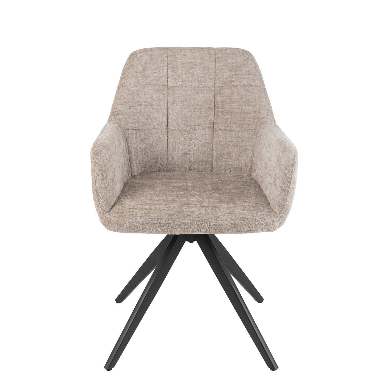 J-Line stoel Louna - ijzer/acryl - beige/lichtgrijs