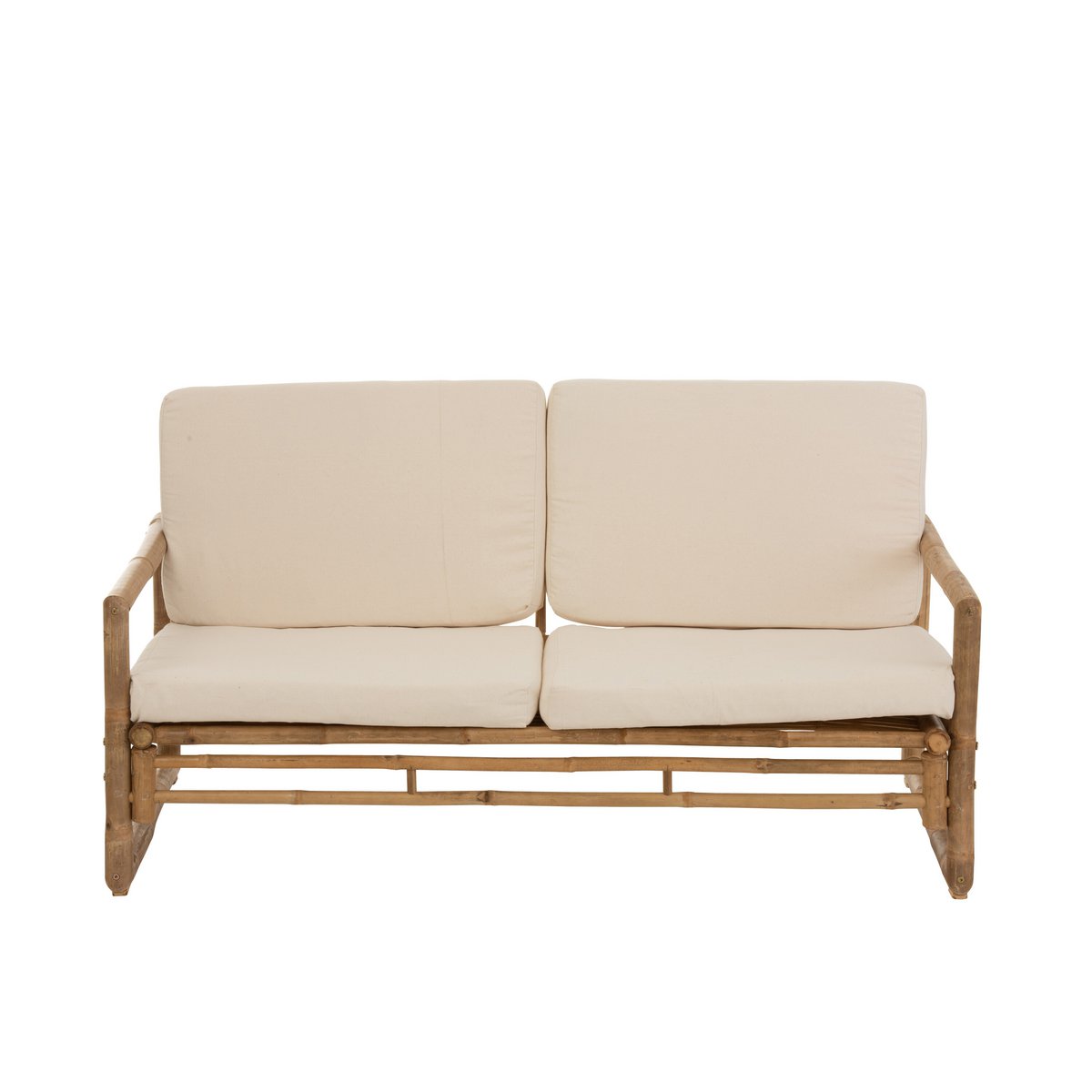 J-Line Rotan zetel - 2 pers - bamboe/ textiel - naturel