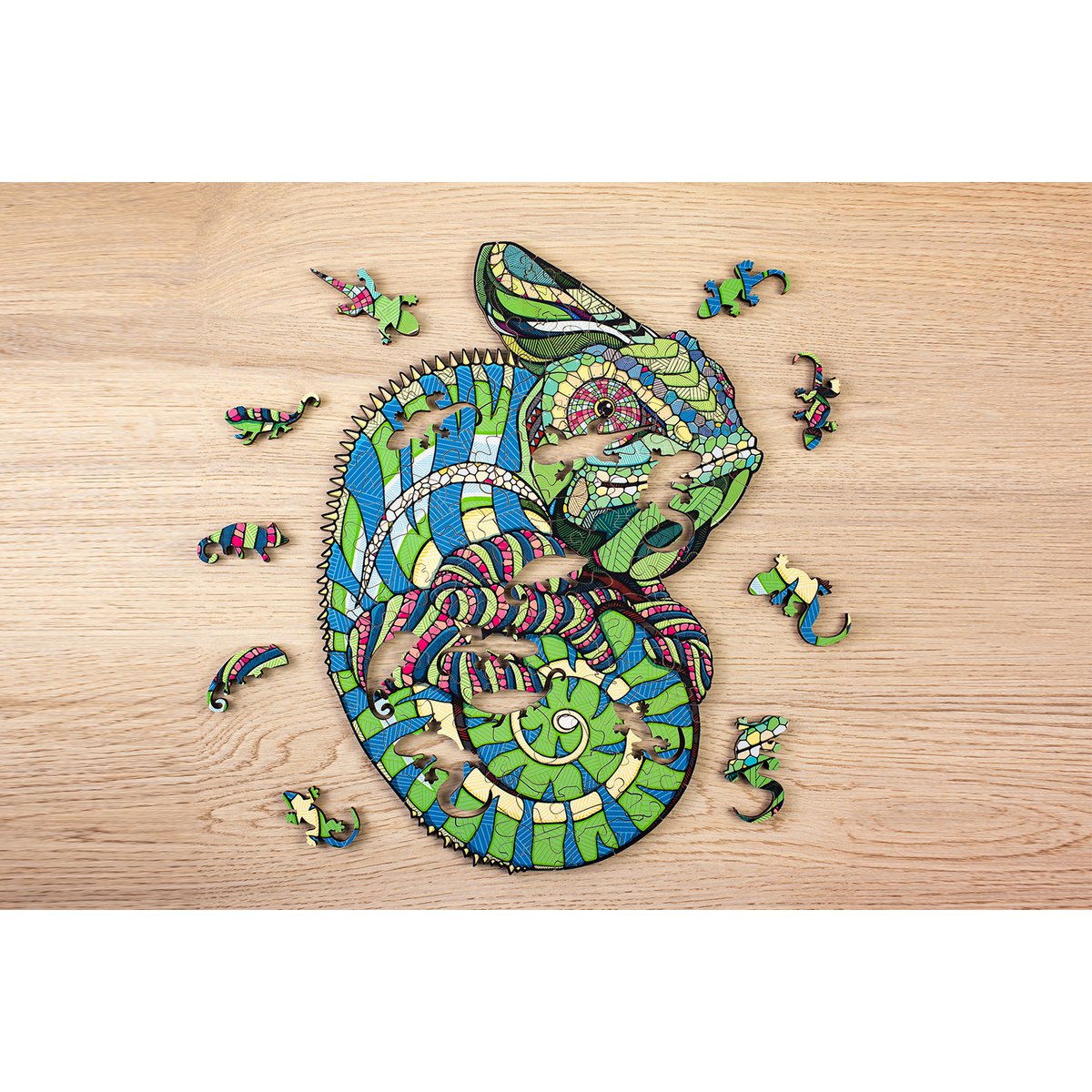 Houten Legpuzzel Kameleon