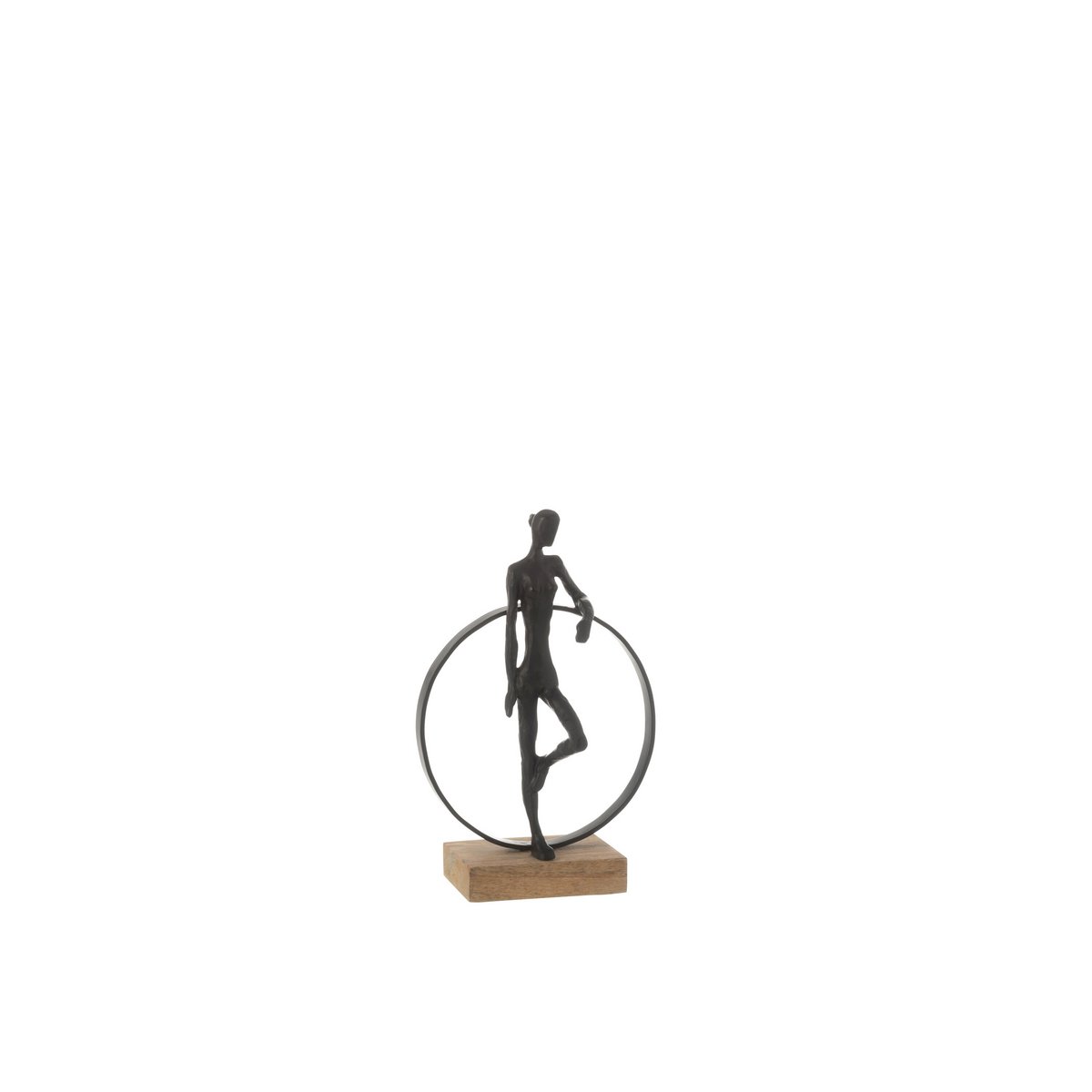 J-Line Man Tegen Ring Op Voet Resin/Ijzer Zwart