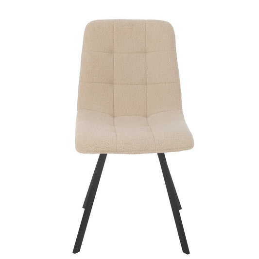J-Line Eetstoel Clark Metaal/Polyester Beige