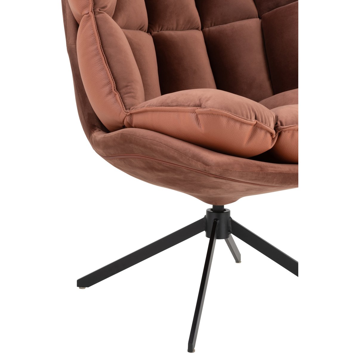 J-Line stoel Relax Kussen Op Frame - textiel/metaal - roest - bruin