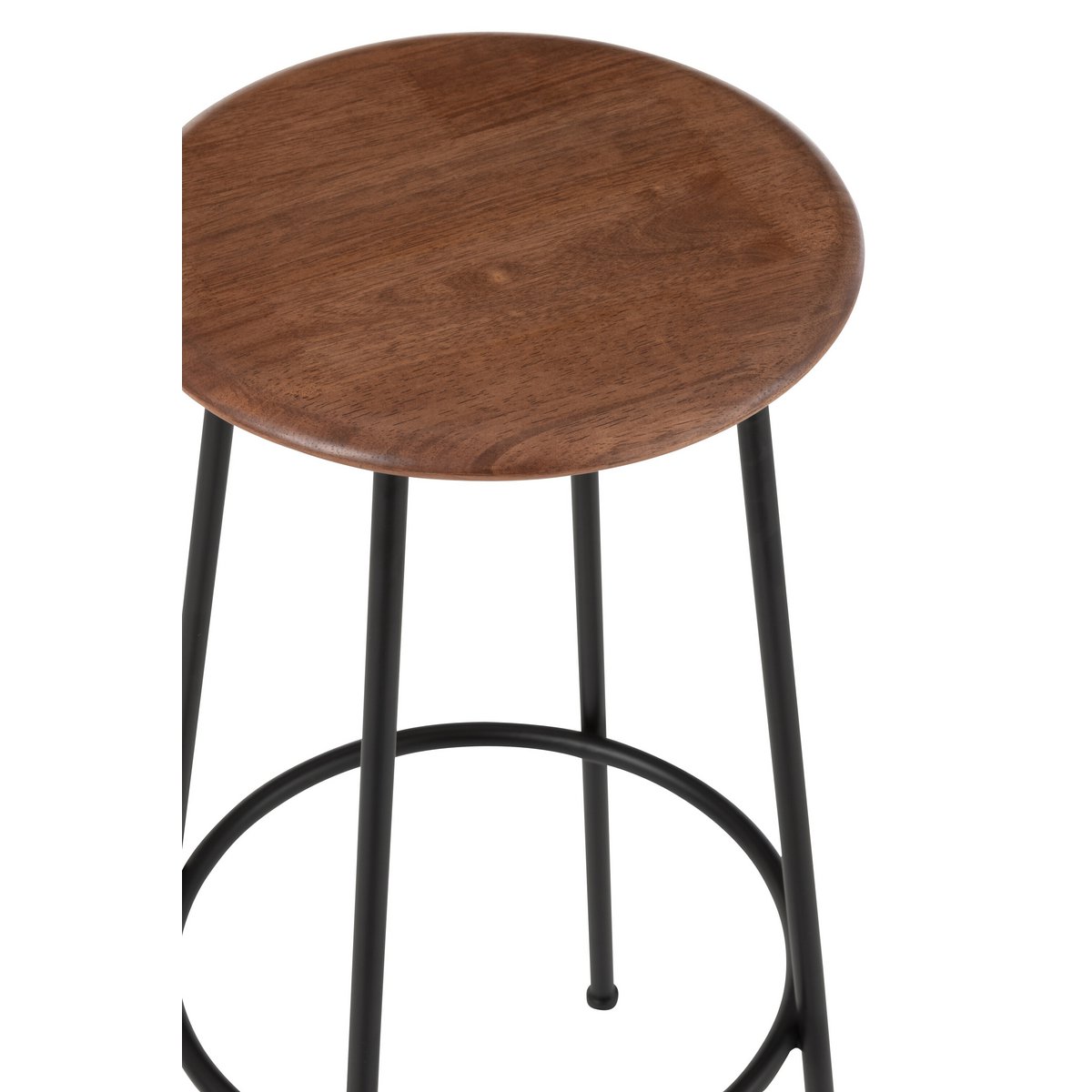 J-Line Barstoel Neo Staal Naturel/Zwart