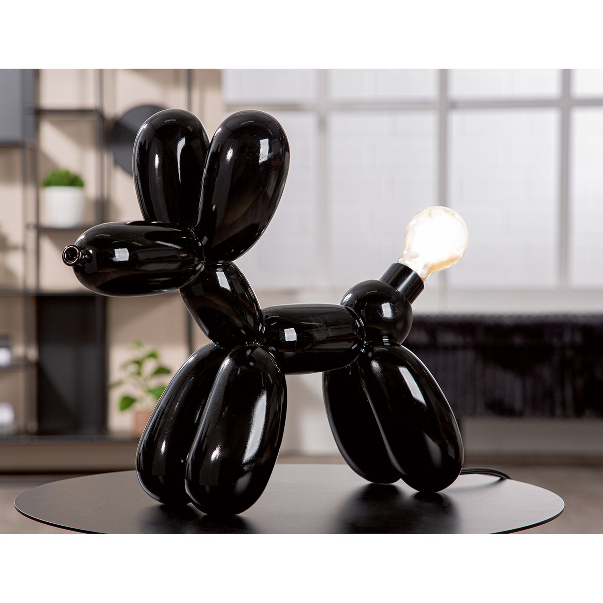 Tafellampballon; Dog Scotty Schwarz H. 35,5 cm