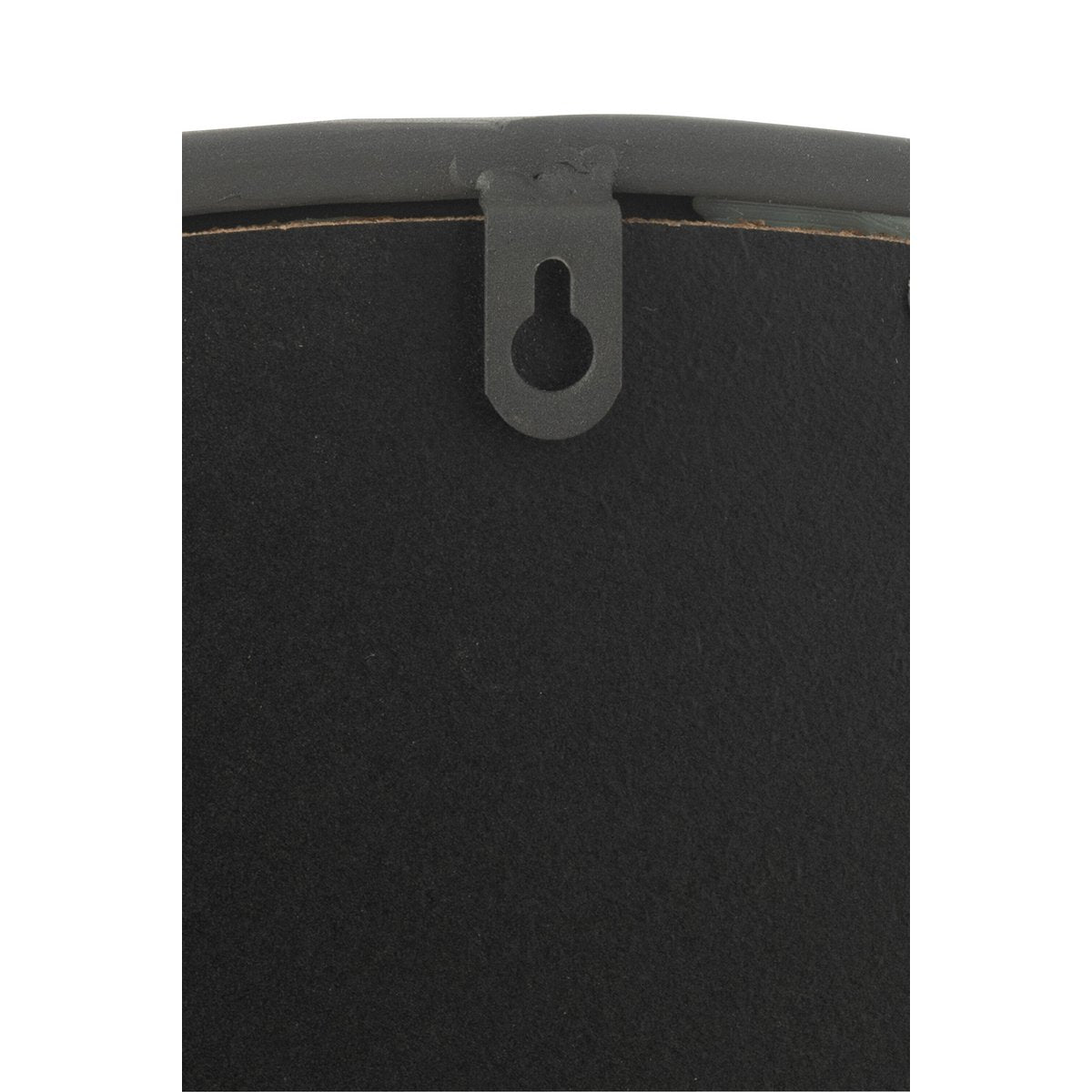 J-Line spiegel Rond - metaal - zwart - medium - Ø 50 cm