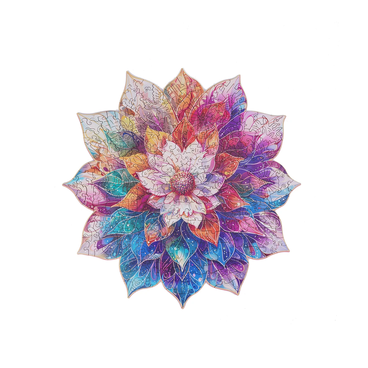 Houten Legpuzzel Mystic Mandala Bloem