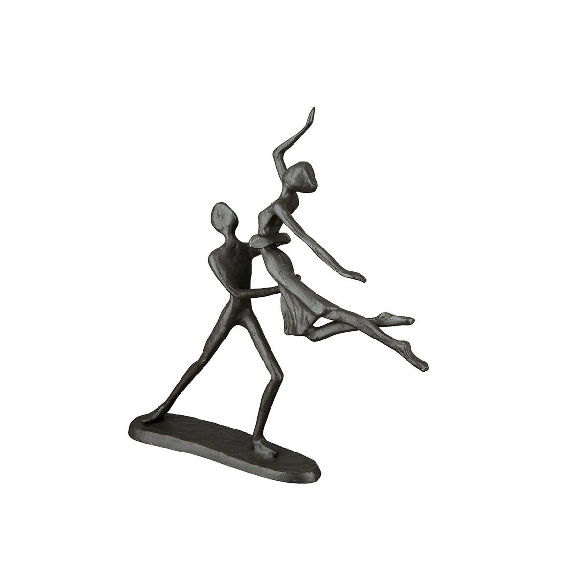 Metalen design sculptuur "dansend paar"