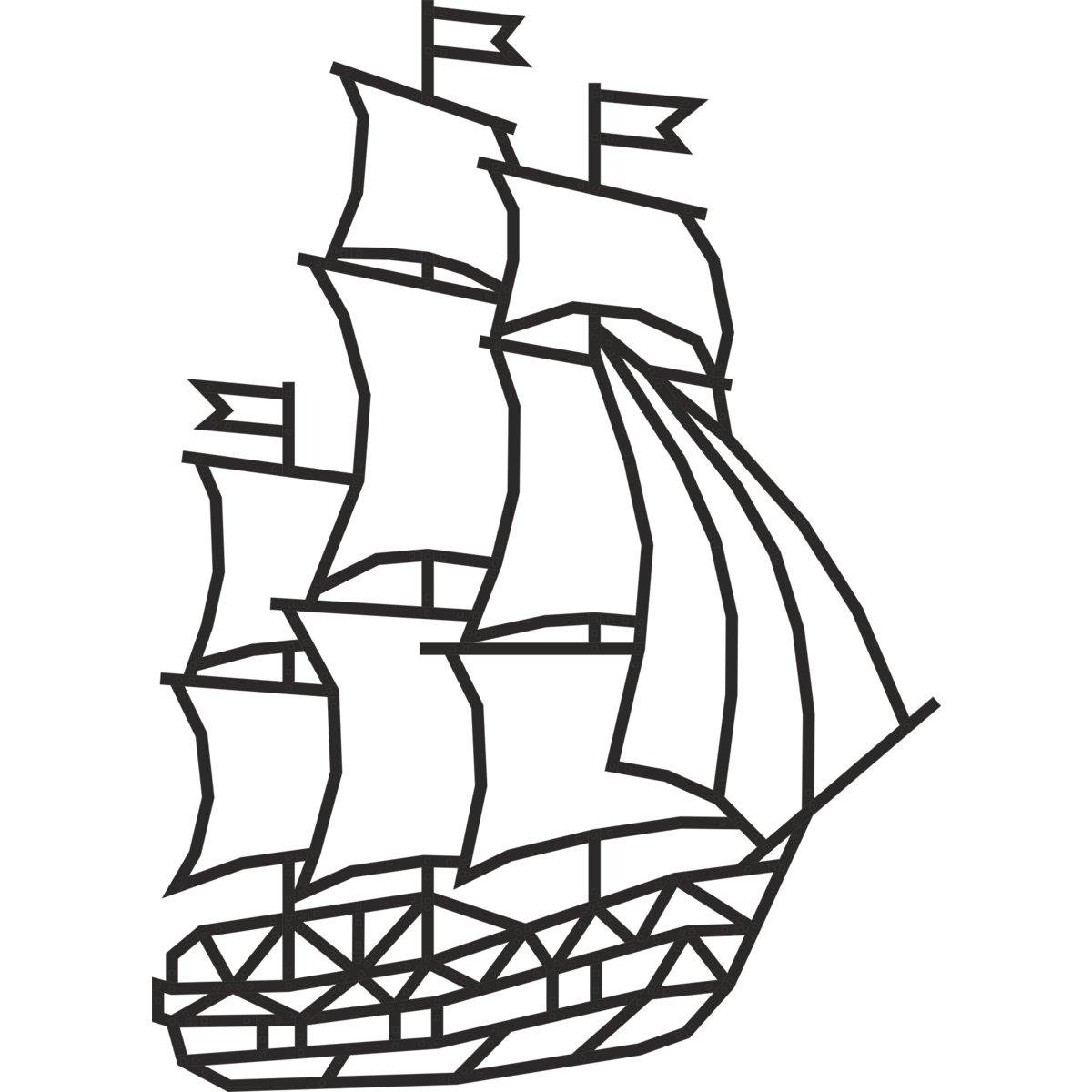 Wandpuzzel Schip
