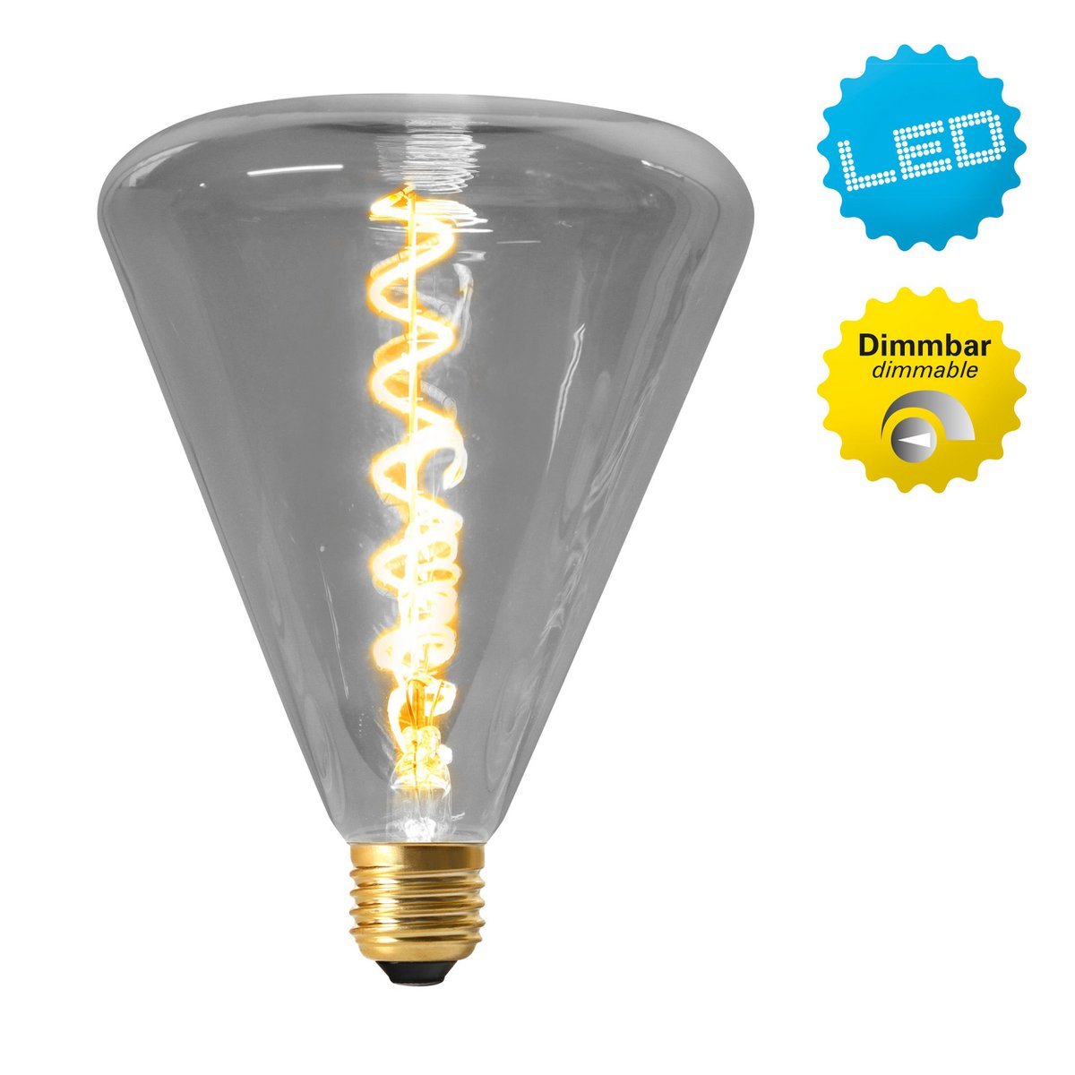 LED-lamp "Dilly" E27 4 Watt Grijs Dimbaar