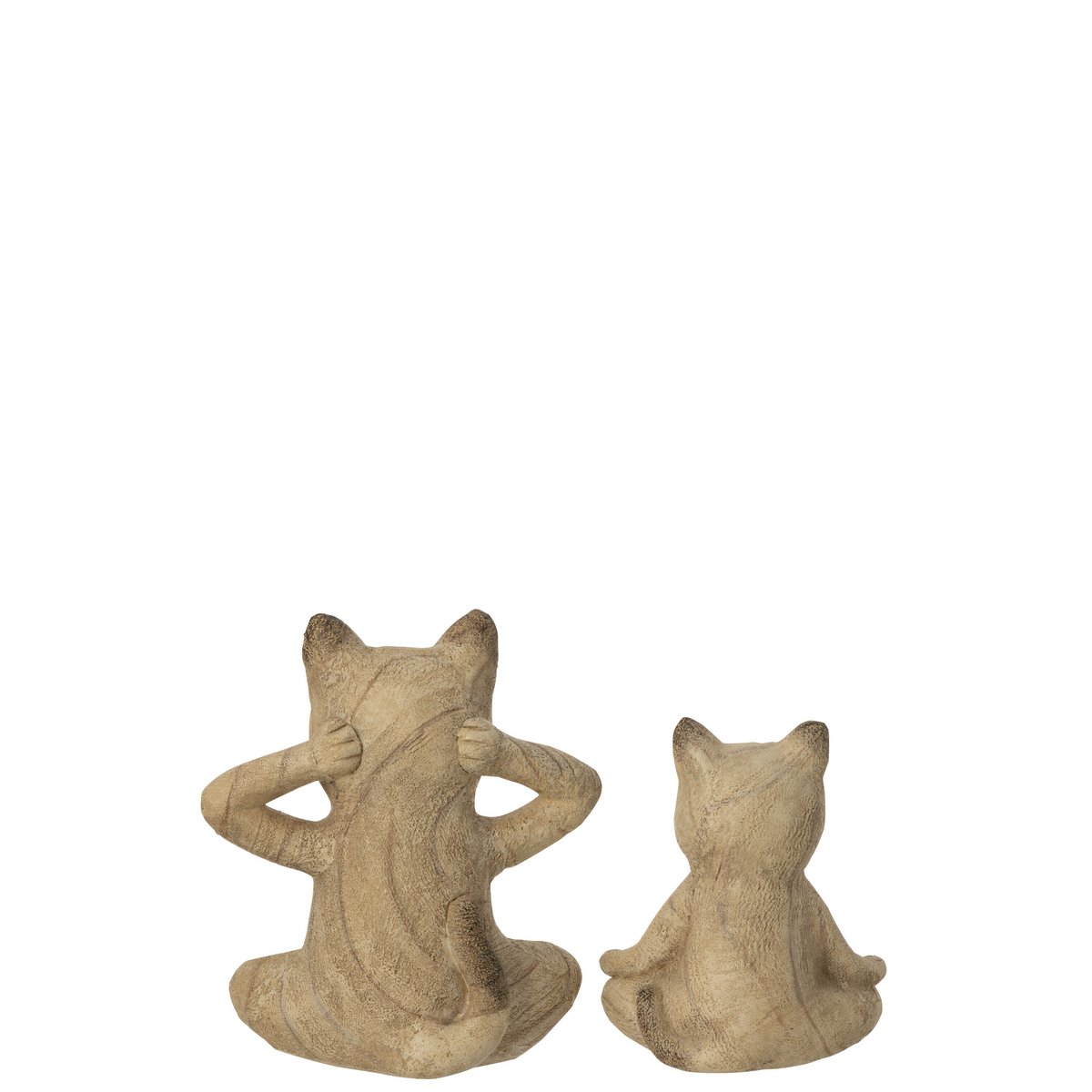 J-Line Set Van 2 Kat Yoga Wood Imitation Poly Naturel