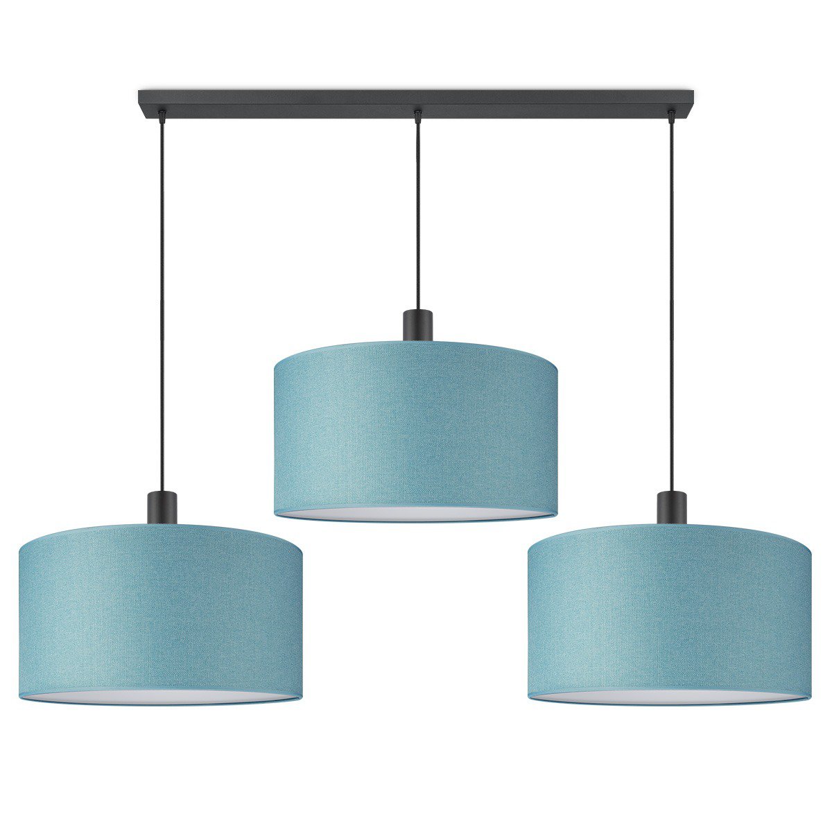 Hanglamp Canvas-Xxl Beam 3L - petrolblauw - 50cm
