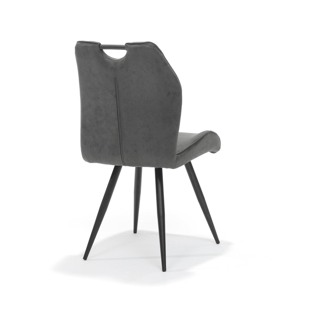 Stoel Garda zwart Stof Soft Antraciet