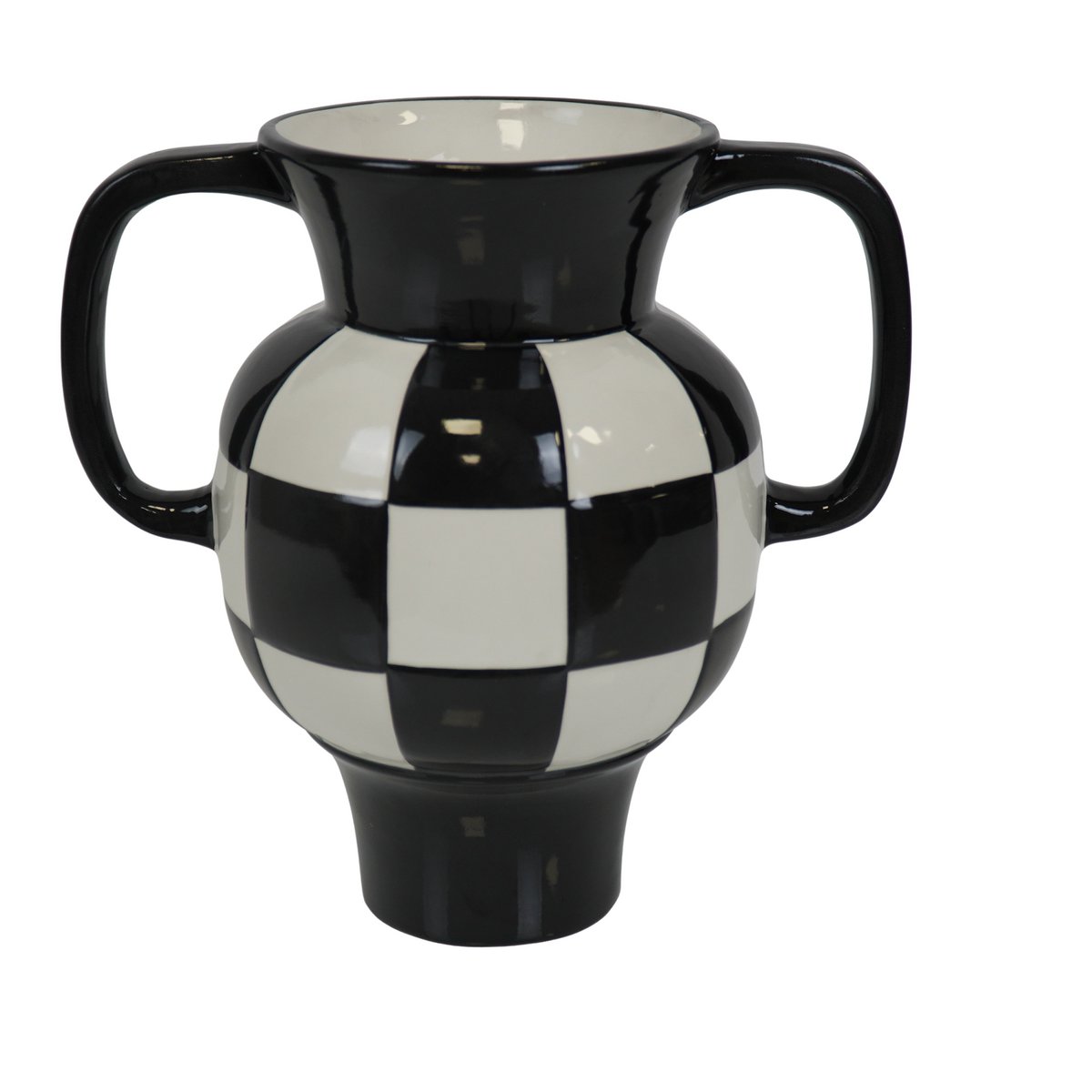 Vaas Keramiek - Zwart/Wit - 22x14,5x22,5cm