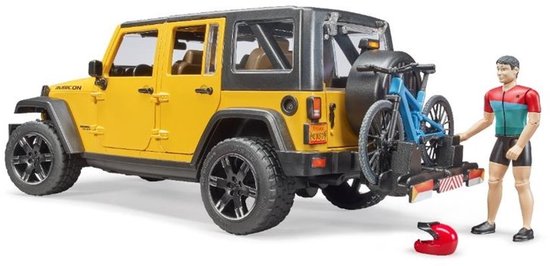 Bruder 02543 Wrangler Rubicon Jeep met Mountainbiker