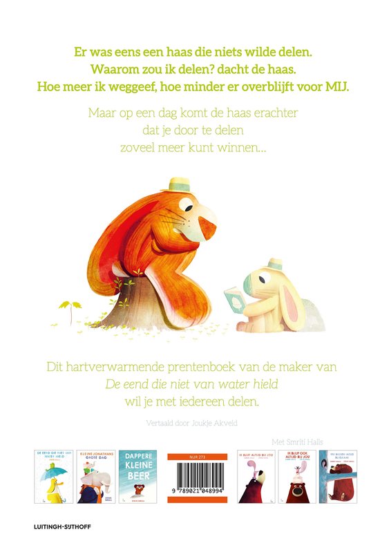 Boek De Haas Die Niets Wilde Delen