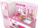 Keuken in hout - roze - 83x31x91 cm