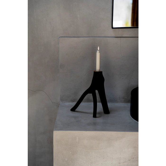 Triple Twig kaarsenhouder - Zwart
