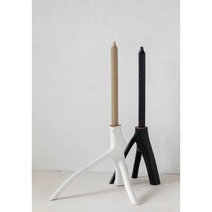 Triple Twig kaarsenhouder - Zwart