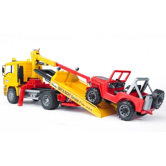 Bruder MAN TGA Afsleep Takelwagen + Jeep