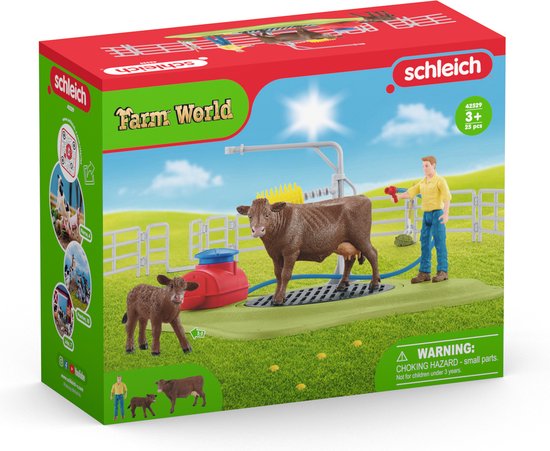 Schleich Happy Cow Wash Speelset