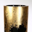 Bloempot "Konus" zwart / goud H.75cm