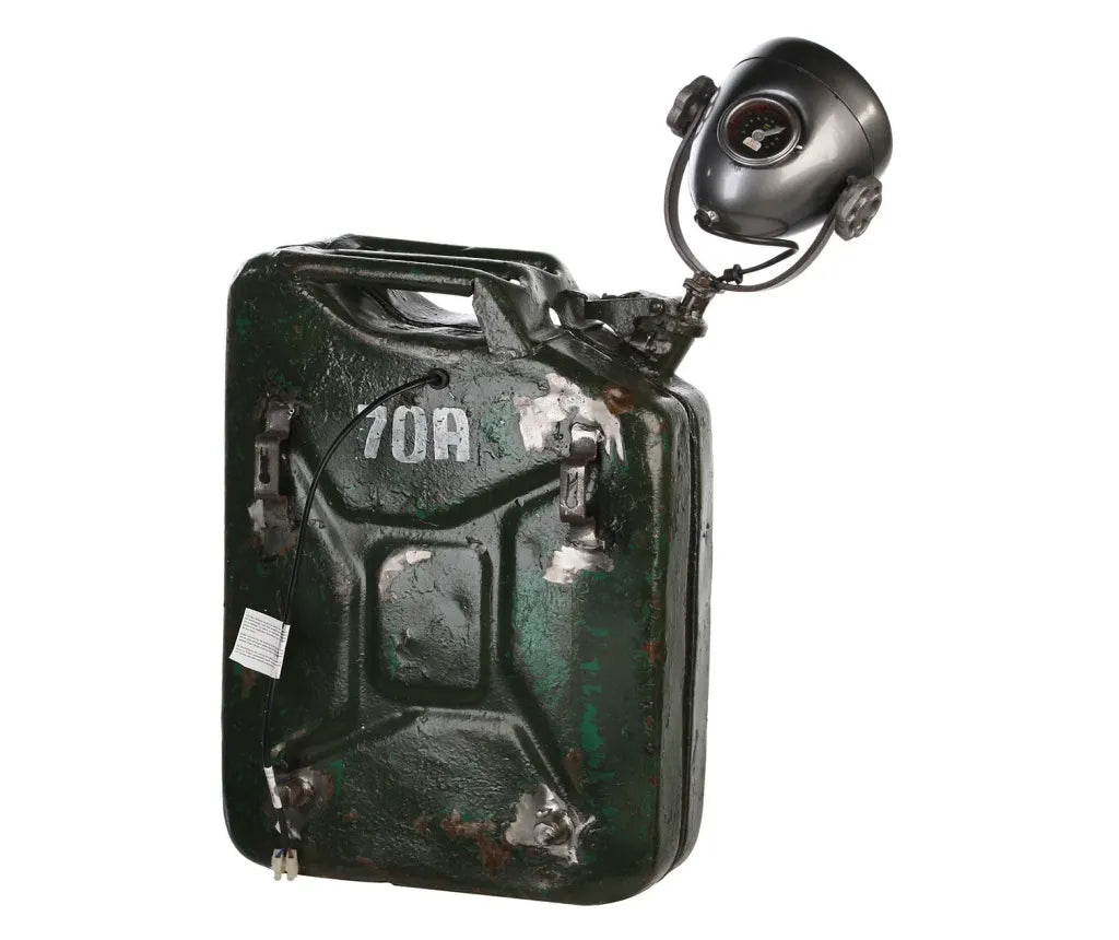 Sleutelkast met lamp "PetrolCan" roest / 45x46cm
