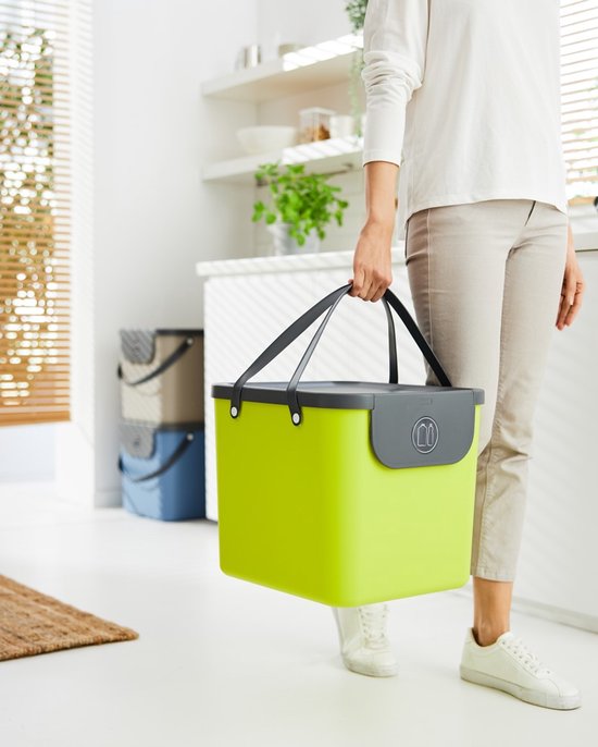 Rotho ALBULA Afvalscheider 38.8x35.5x33.9 cm 40L Lime Groen