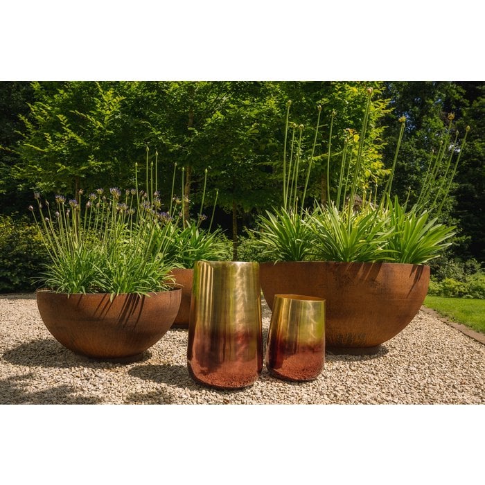 Messing plantenbak - tweekleurig - XL