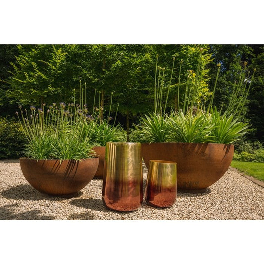 Messing plantenbak - tweekleurig - XL