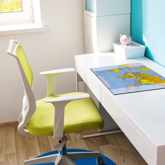 Kangaro K-0014W501 Bureau-onderlegger 579x379mm Met Wereldkaart