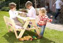 Kinderpicknickbank 'Nicki für 4 mit Lehne', naturel